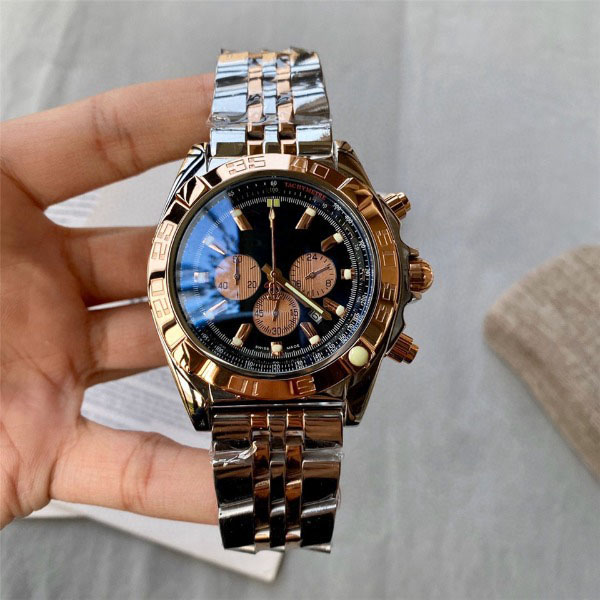 Chronomat Steel 18K Rose Gold Black Automatic Watch