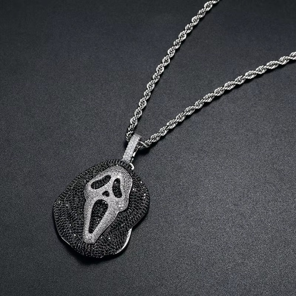 TUHE Unisex Ghost Black Moissanite 925 Pendant