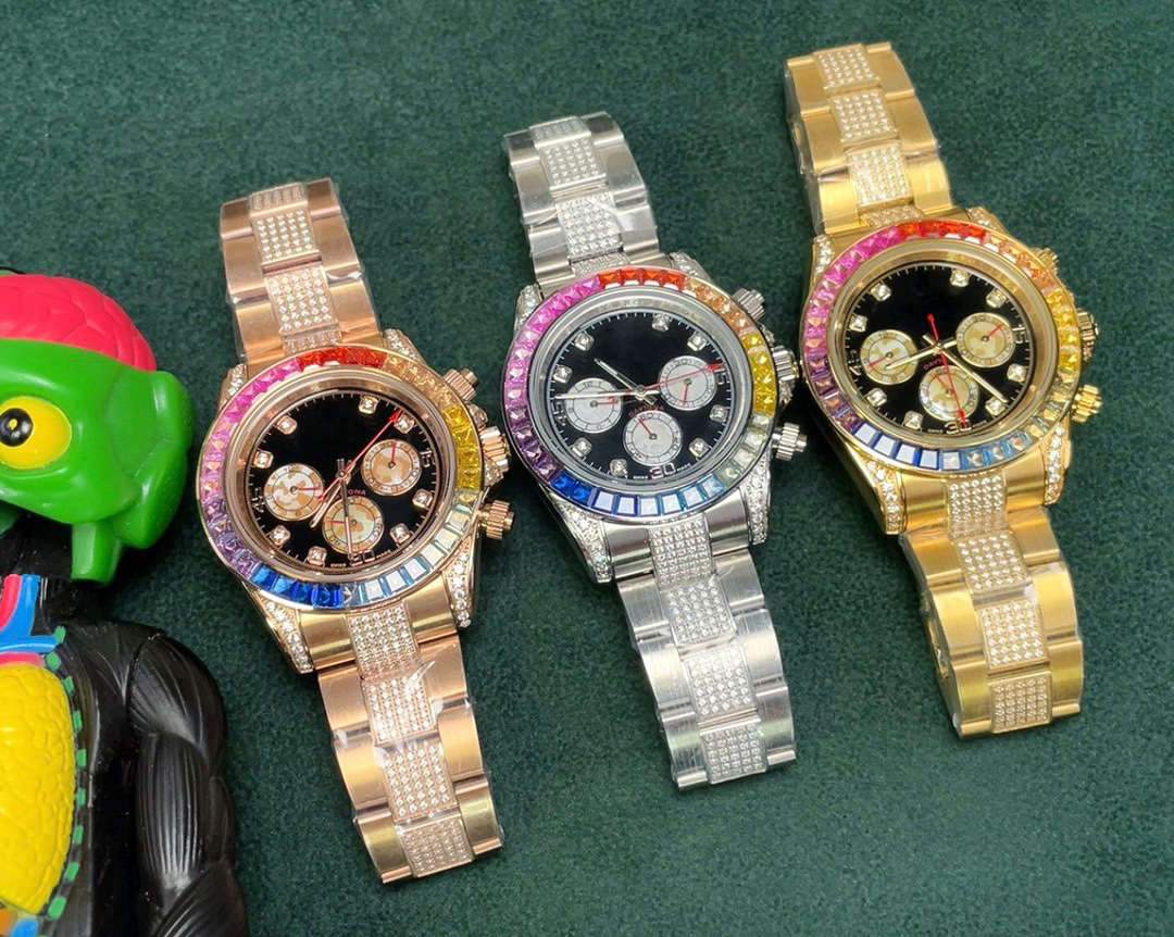 Role Daytona 18K Yellow Gold Rainbow Diamond 116598RBOW Watch