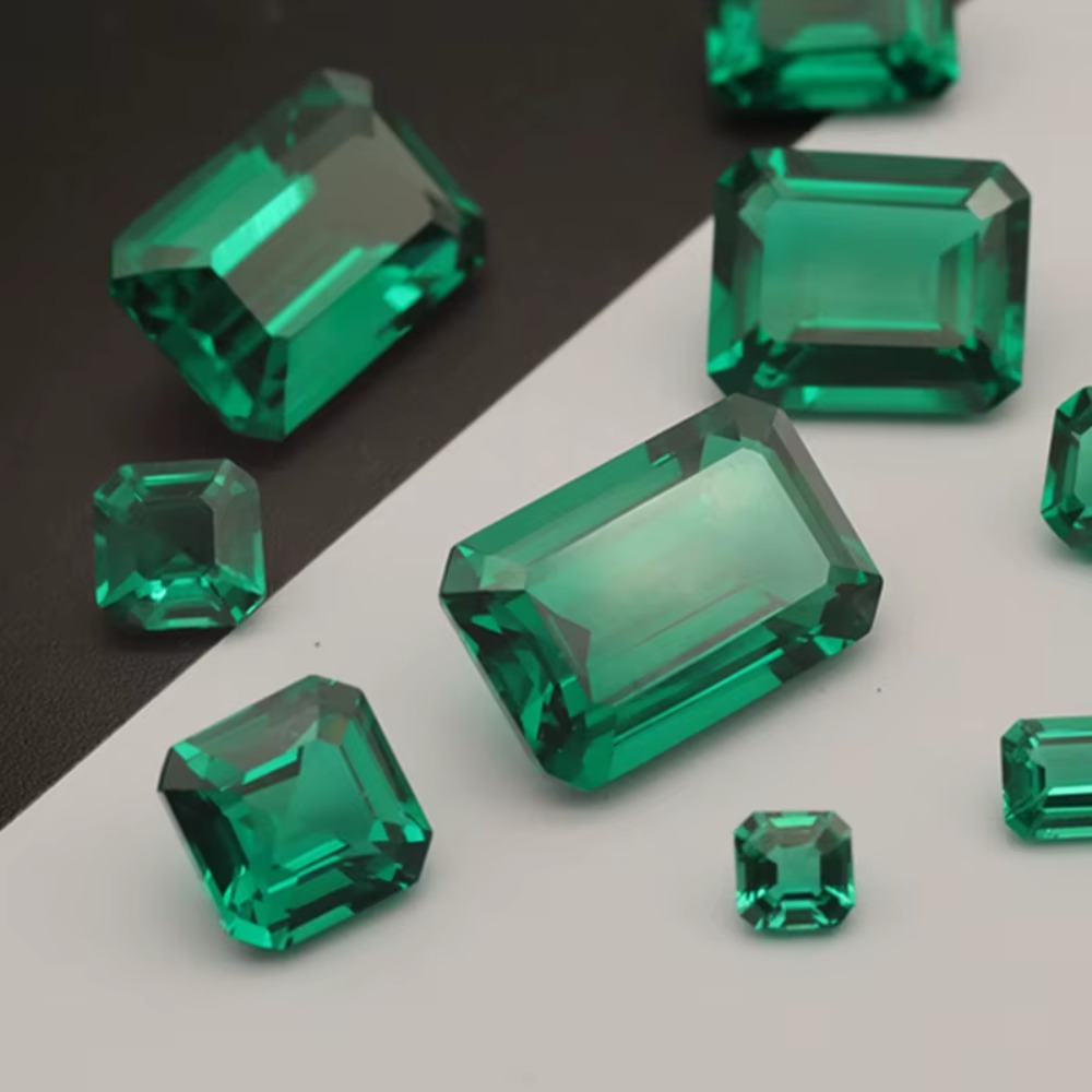 12x16mm 12.50 Carat Synthetic Emerald Cut Loose Gemstone - DIY Jewelry Quality