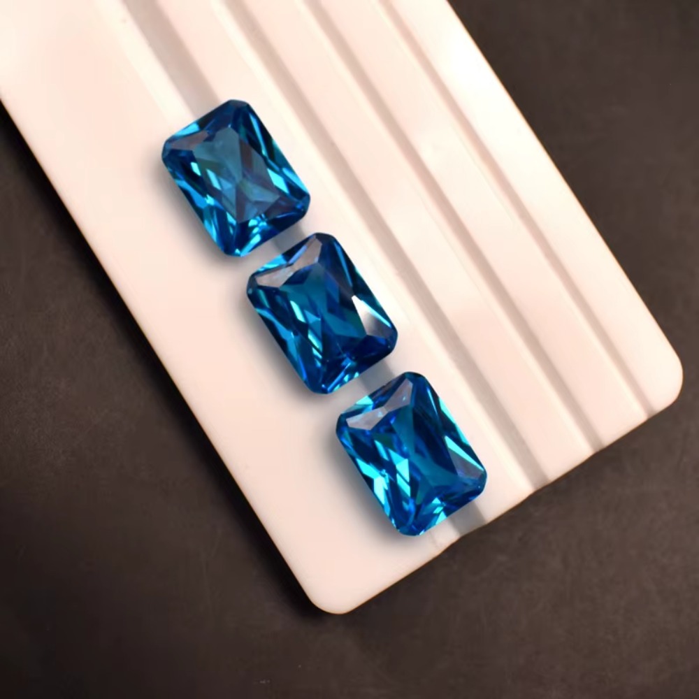 12x16mm 12.5Cts Sea Blue Sapphire Natural Mined VVS Loose Gemstone Sri-Lanka