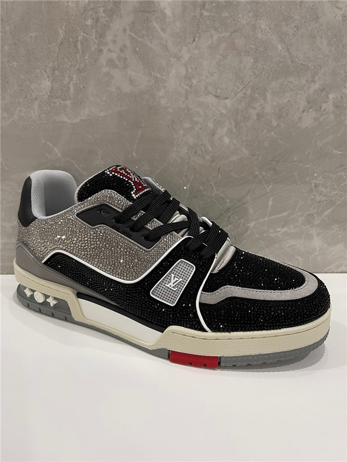 LV Trainer Black Grey Crystal
