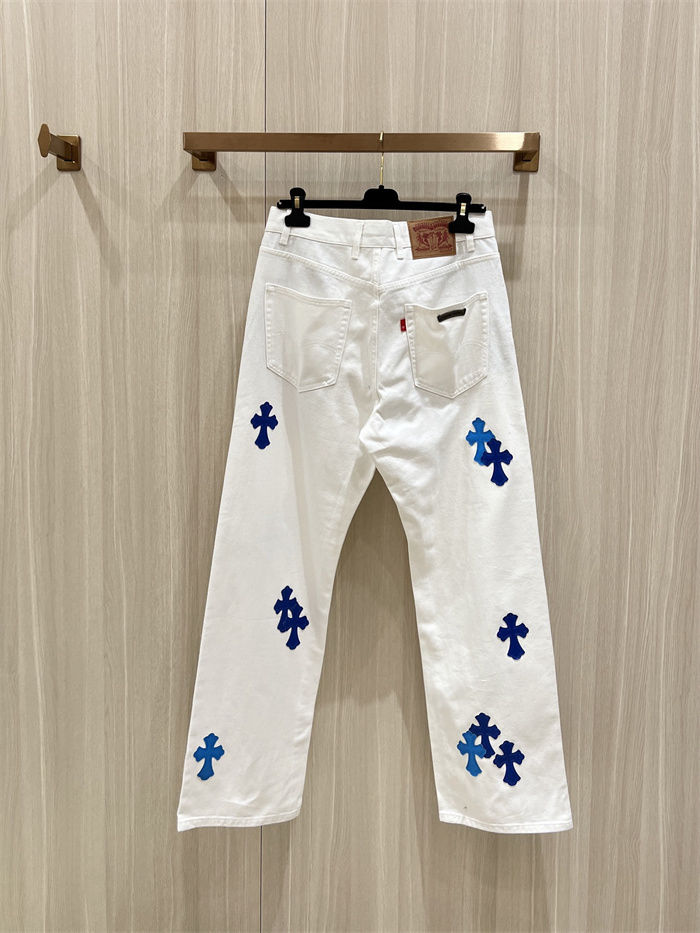 Chrome White Miami Edition Blue Patch Jeans