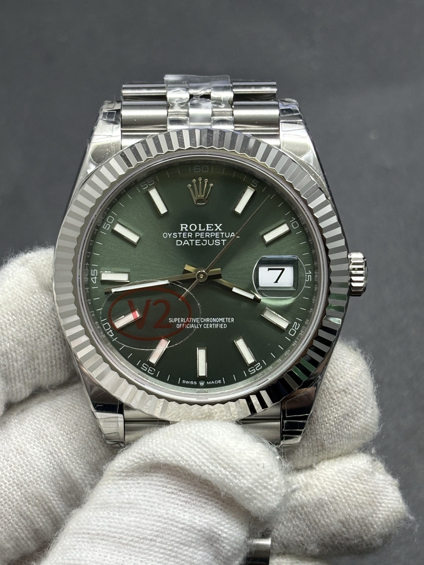 Datejust 41mm Green Dial Fluted Bezel