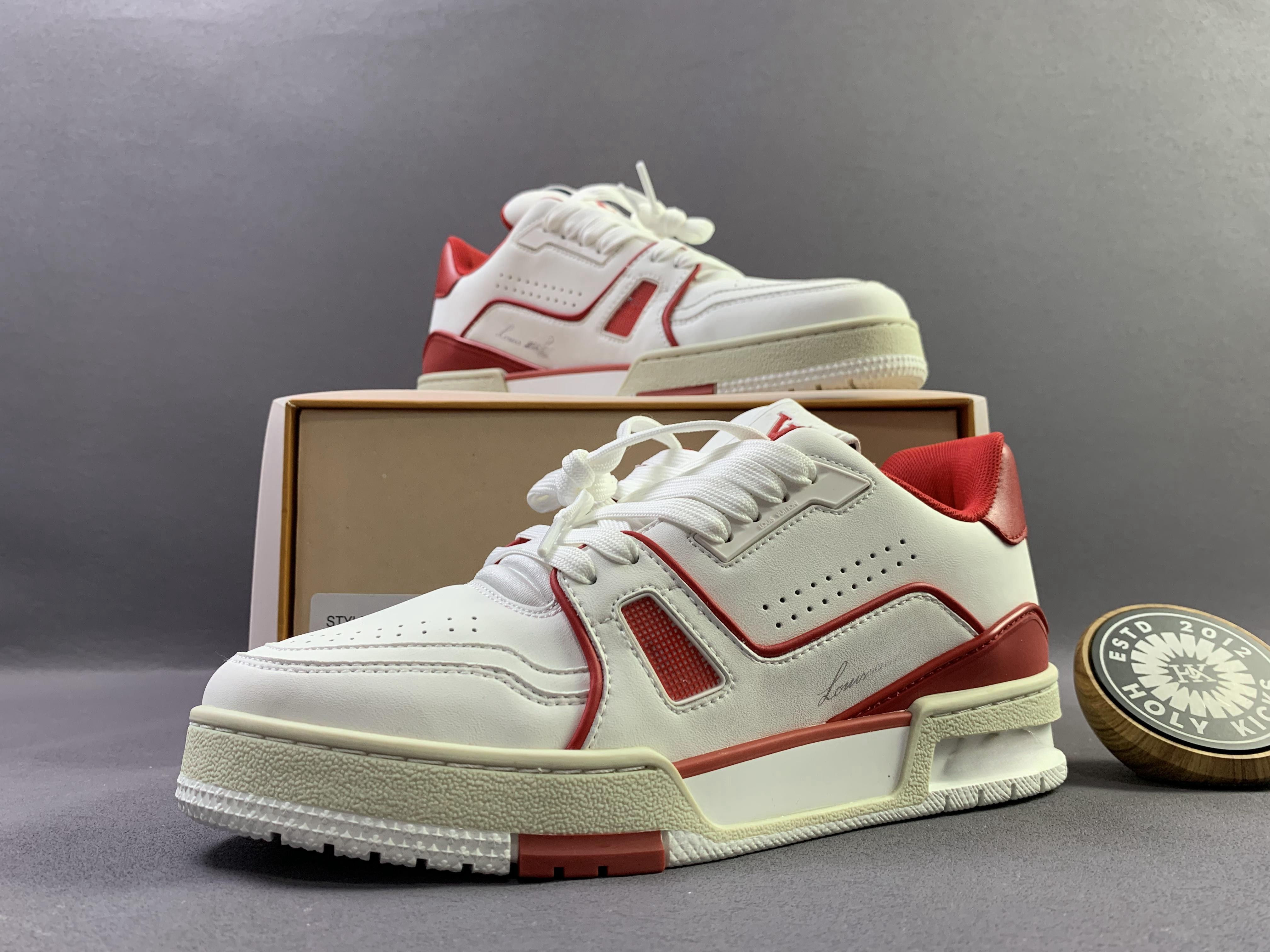 L Trainer #54 Signature Red White Sneaker