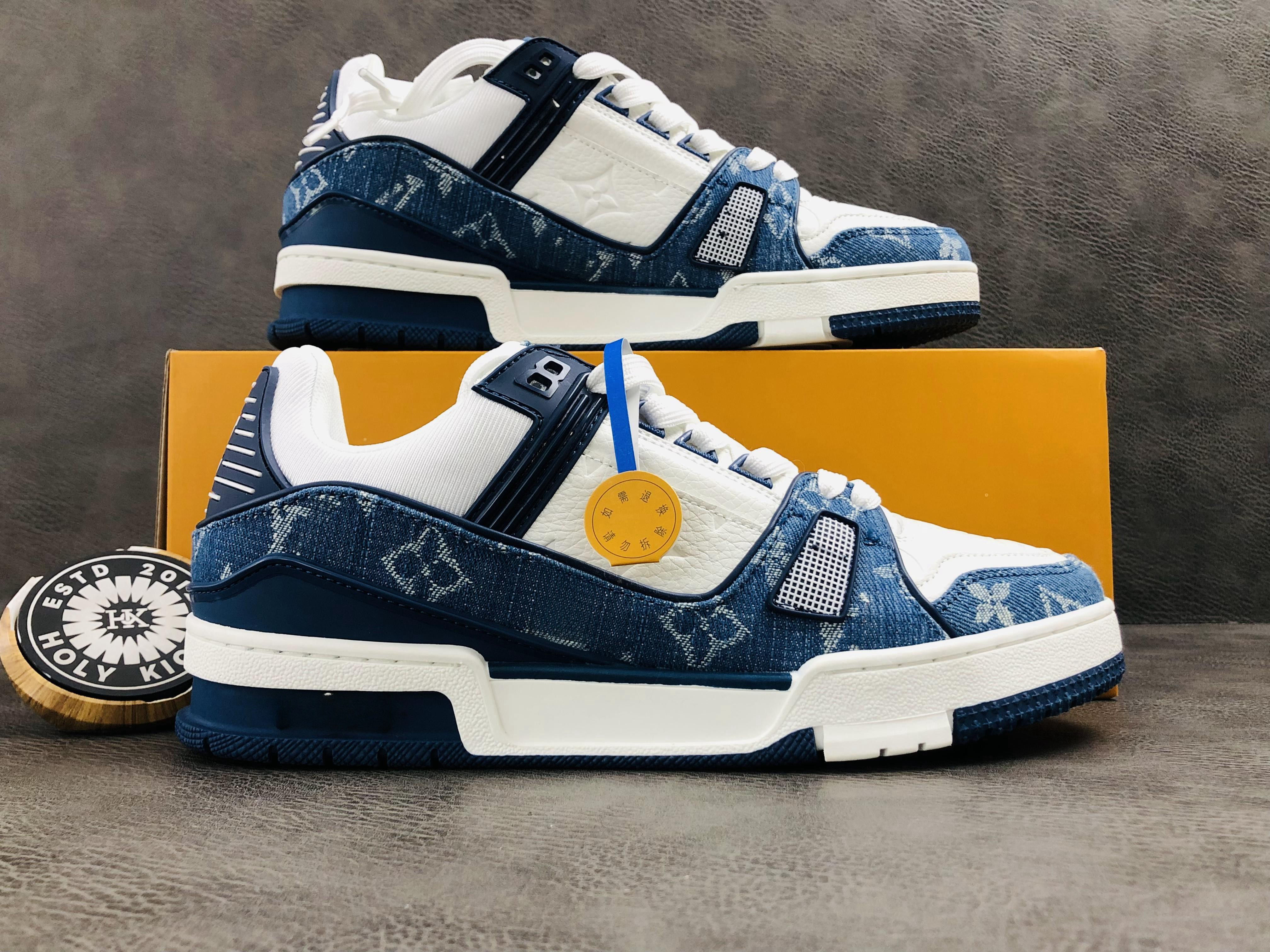 L Trainer Monogram Denim Sneaker