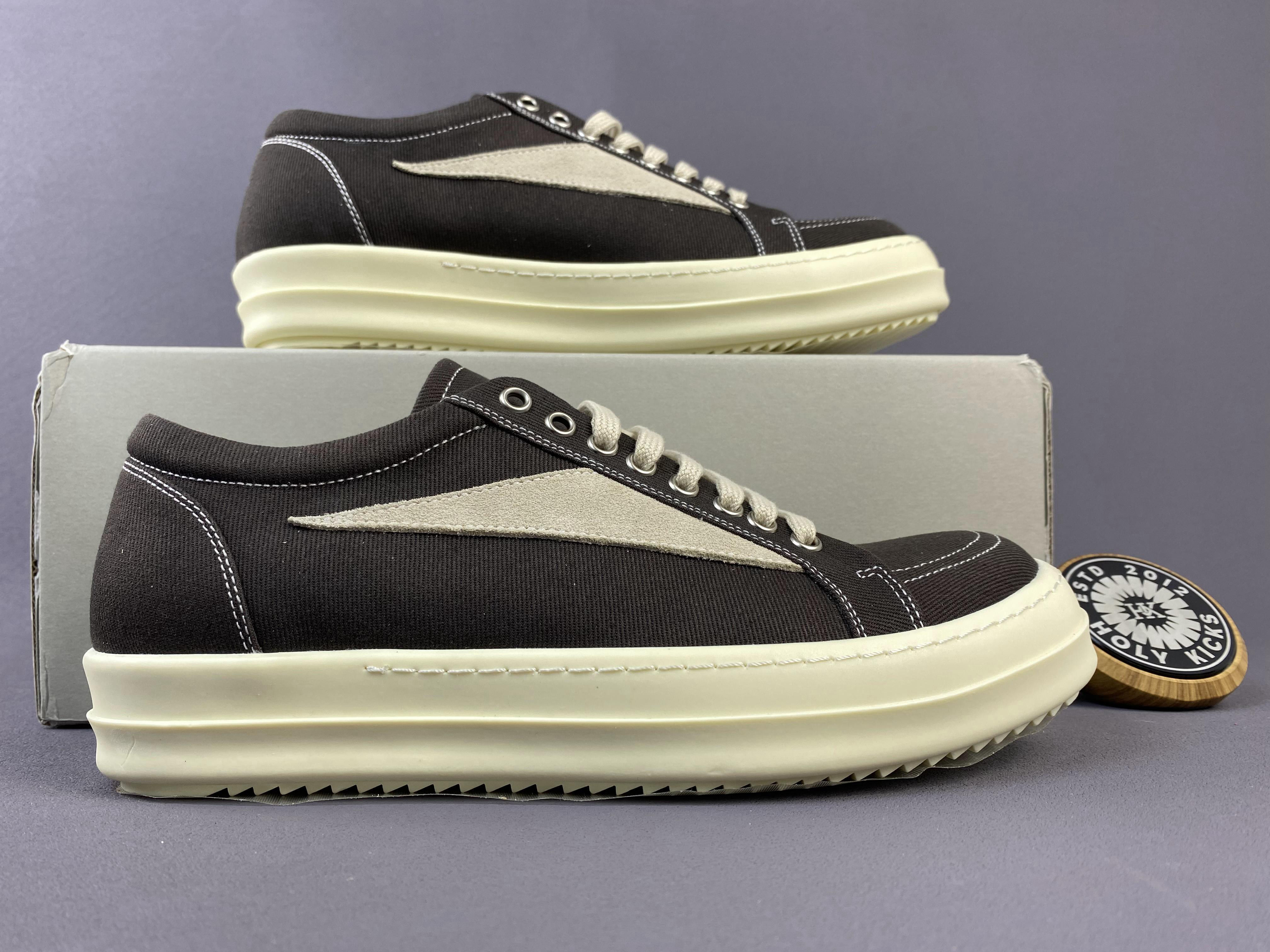 Rick DRKSHDW Vintage Low sneakers in the "Dark Dust/Milk" Colorway