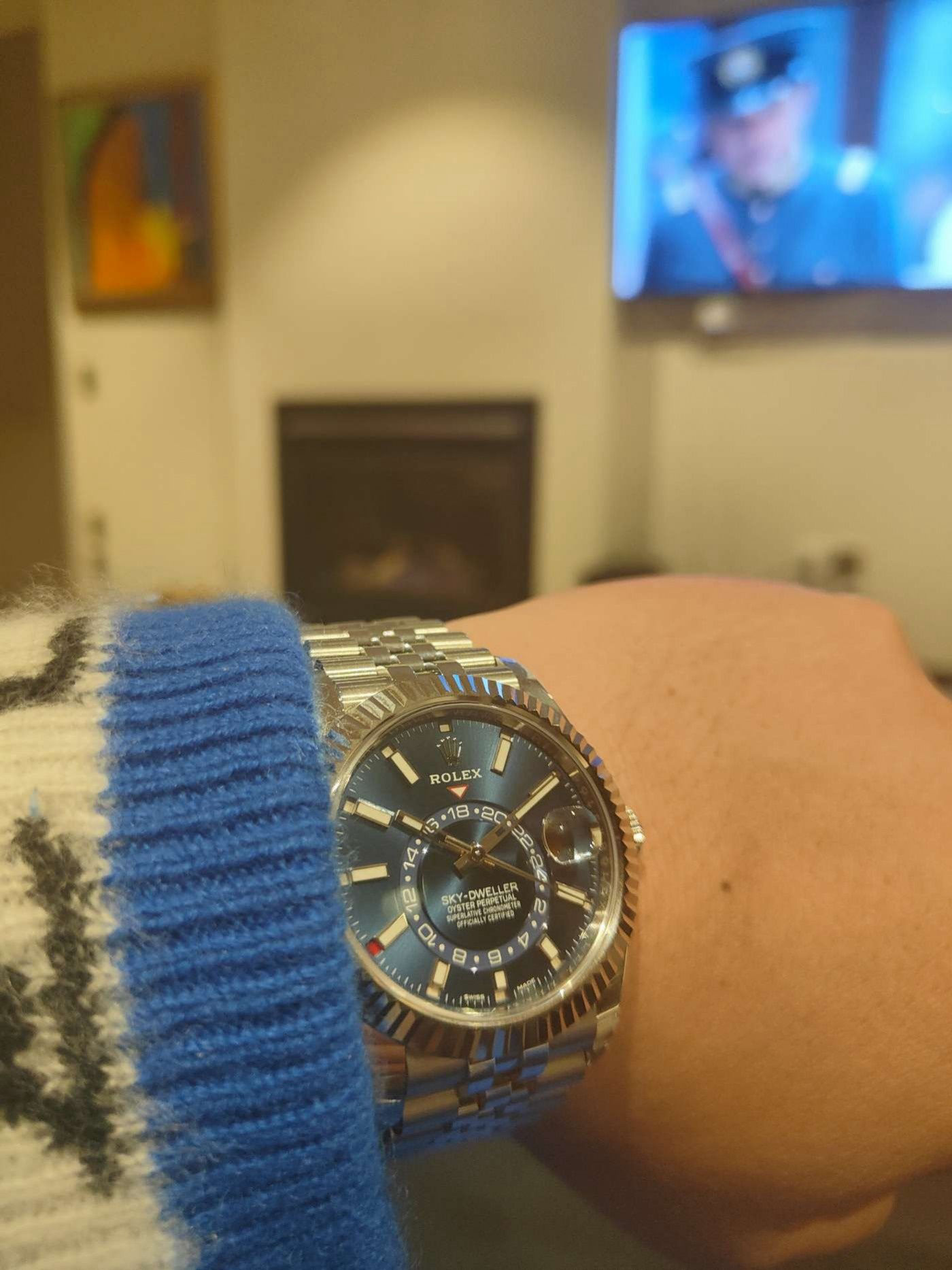 Rolex Oyster Perpetual Sky-Dweller Blue Dial and Jubilee Bracelet