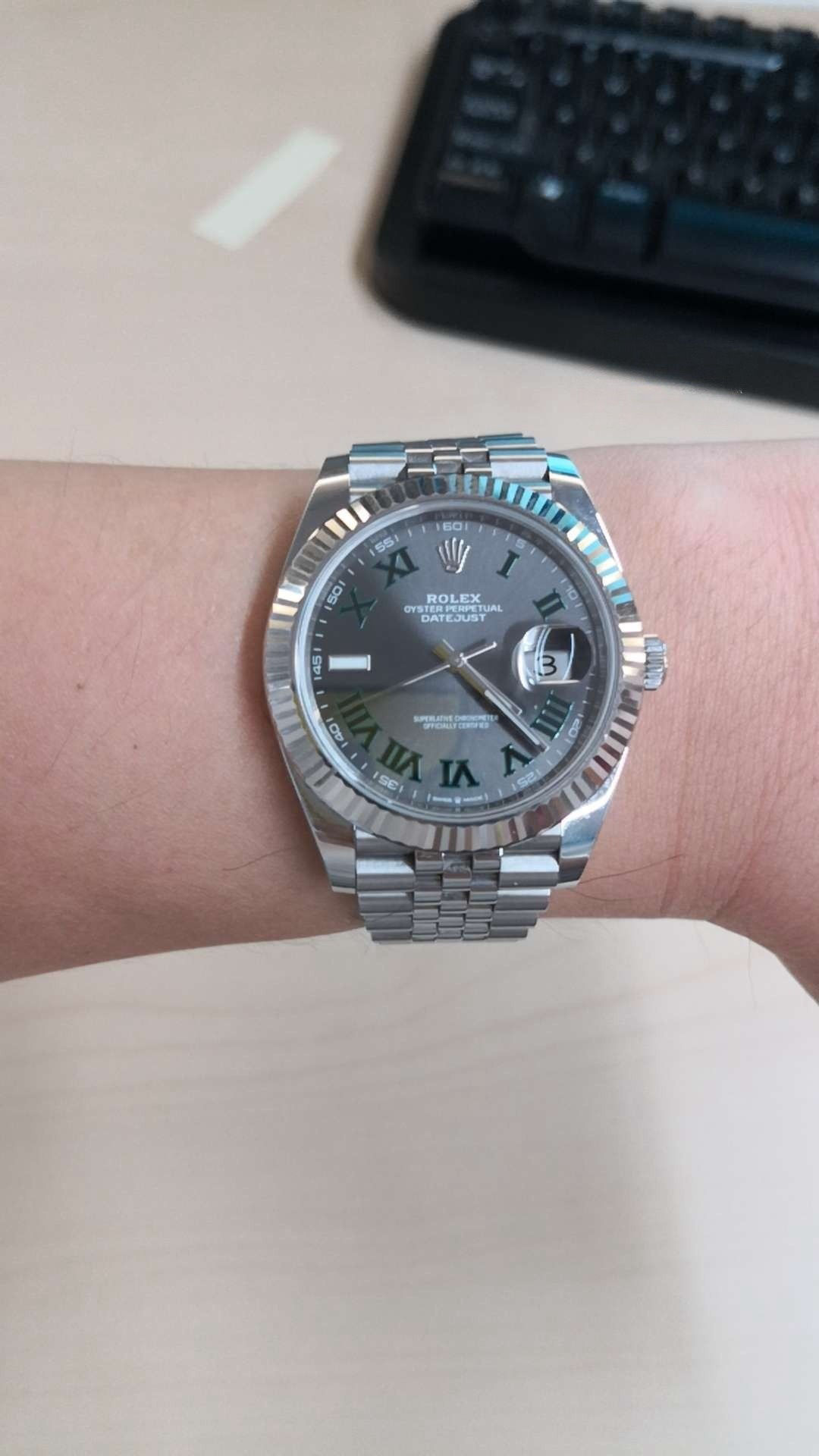 Datejust 36mm "Wimbledon" Dial Fluted Bezel