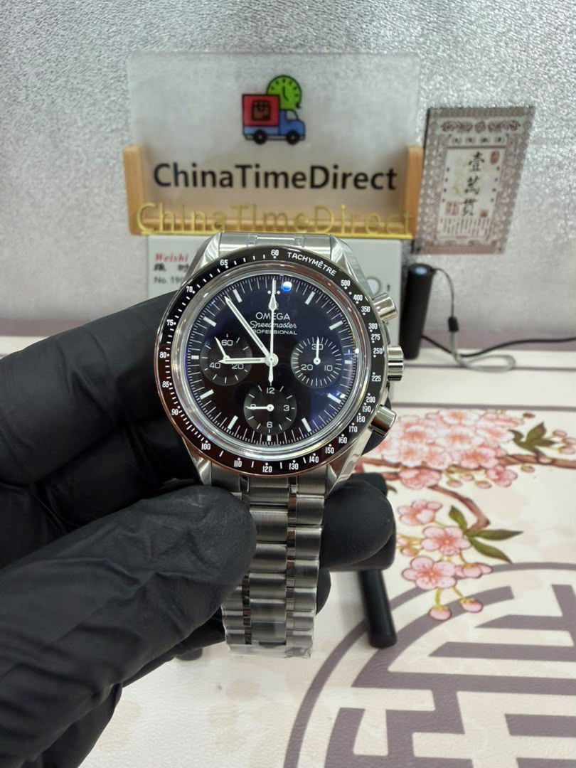 Omega Speedmaster Professional Moonwatch Chronograph Black Dial