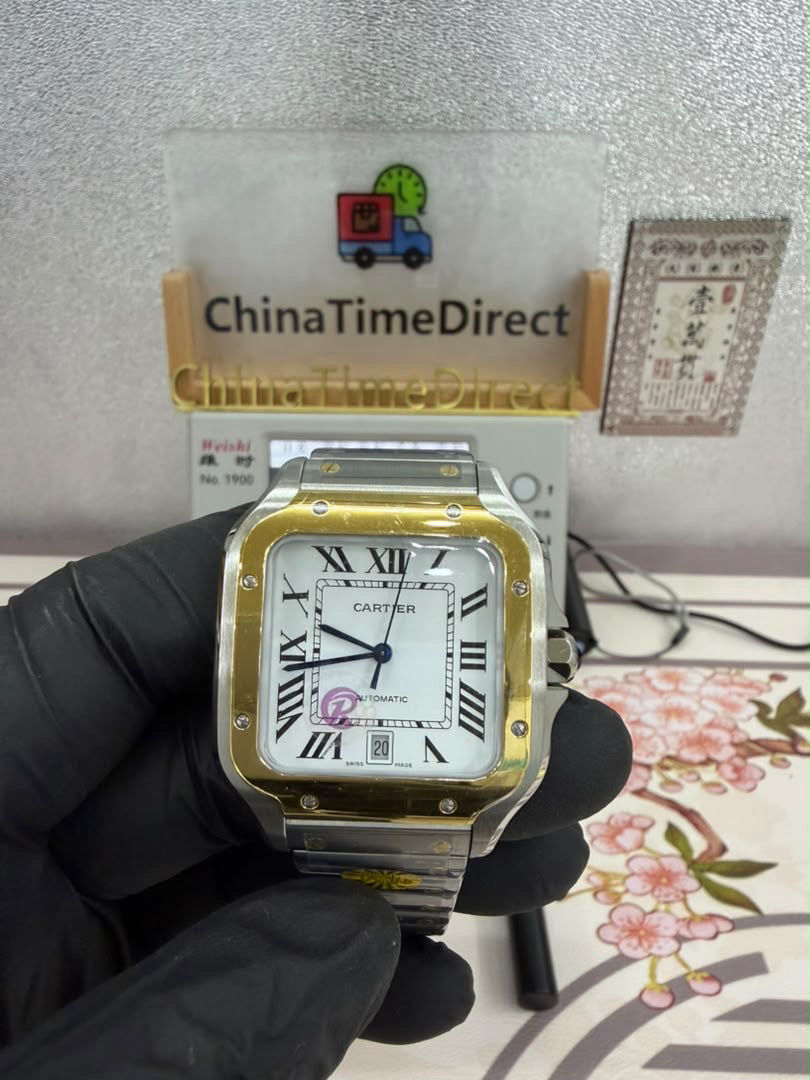 Cartier Santos de Cartier Large Model 18K Yellow Gold Bezel