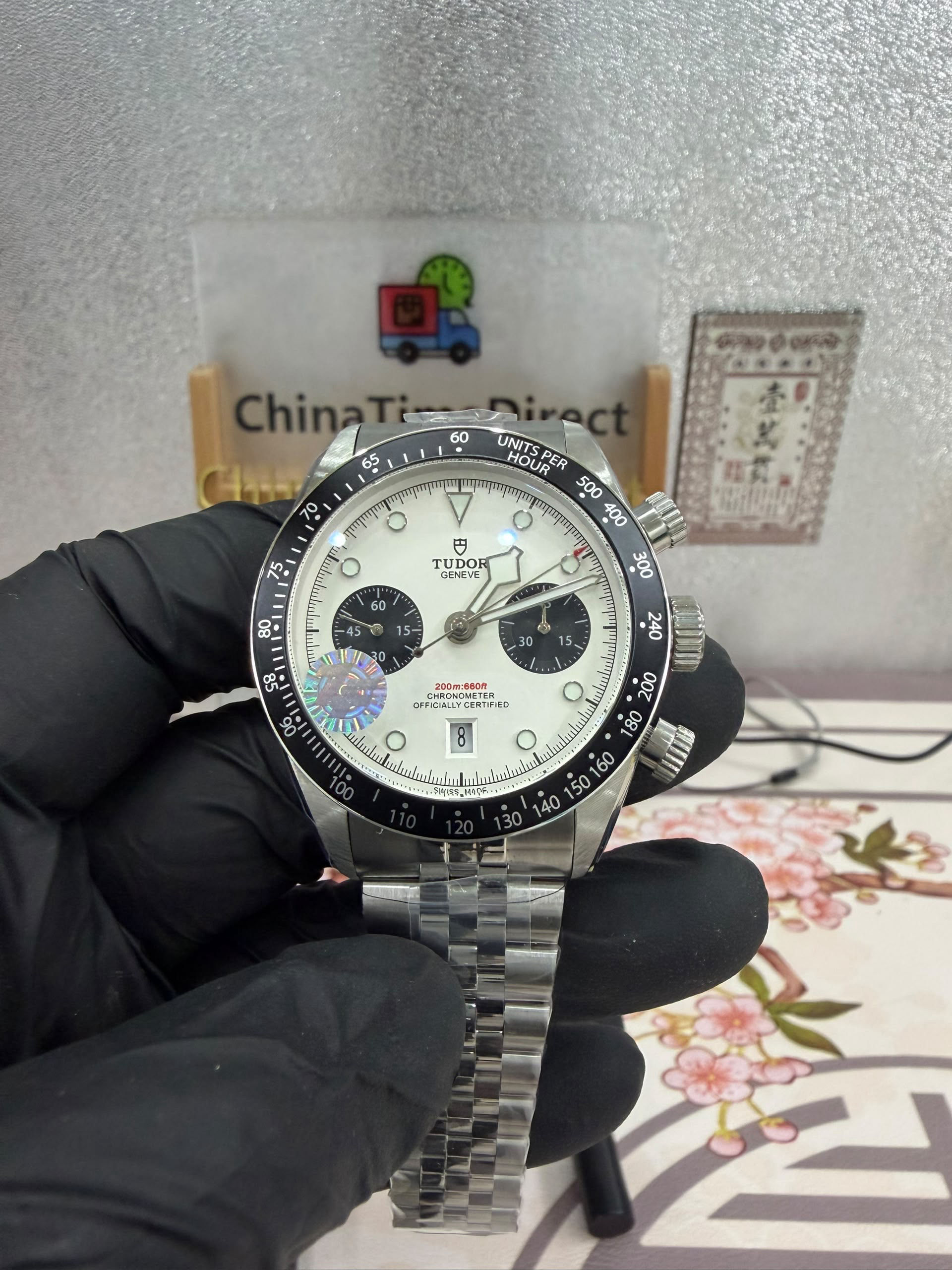Tudor Black Bay Chrono Panda White Dial 