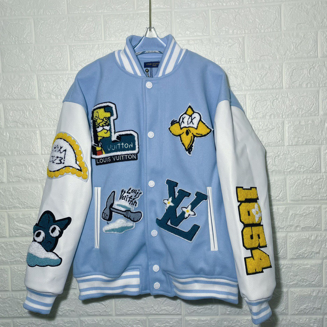 L Blue & White Lisa Simpson Varsity